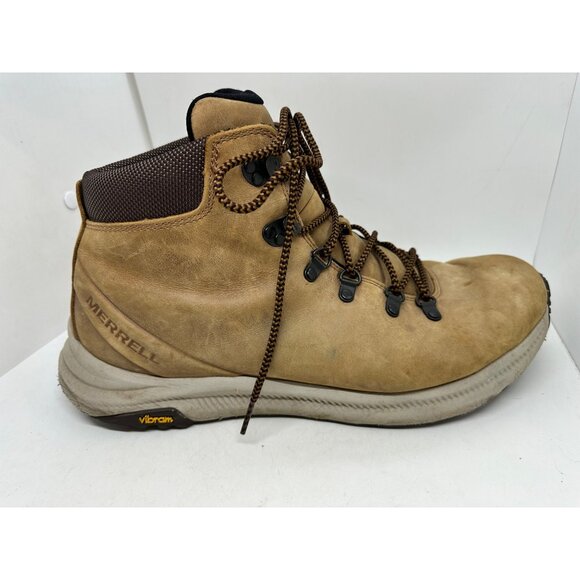 Merrell Ontario Mens 14 Vibram Mid Hiking Boots  Brown Tan Hiking Work Shoe main image 10